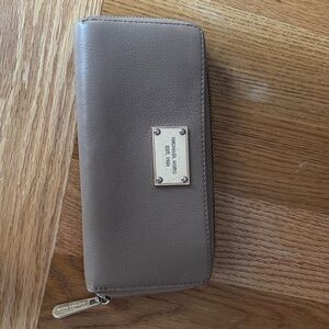 Michael Kors Taupe Leather Wallet